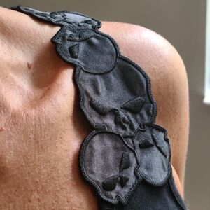 Size M Women's Harley-Davidson Black Satin-Strap Jersey Tank